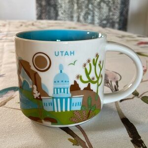 Utah Souvenir Mug - White and Blue